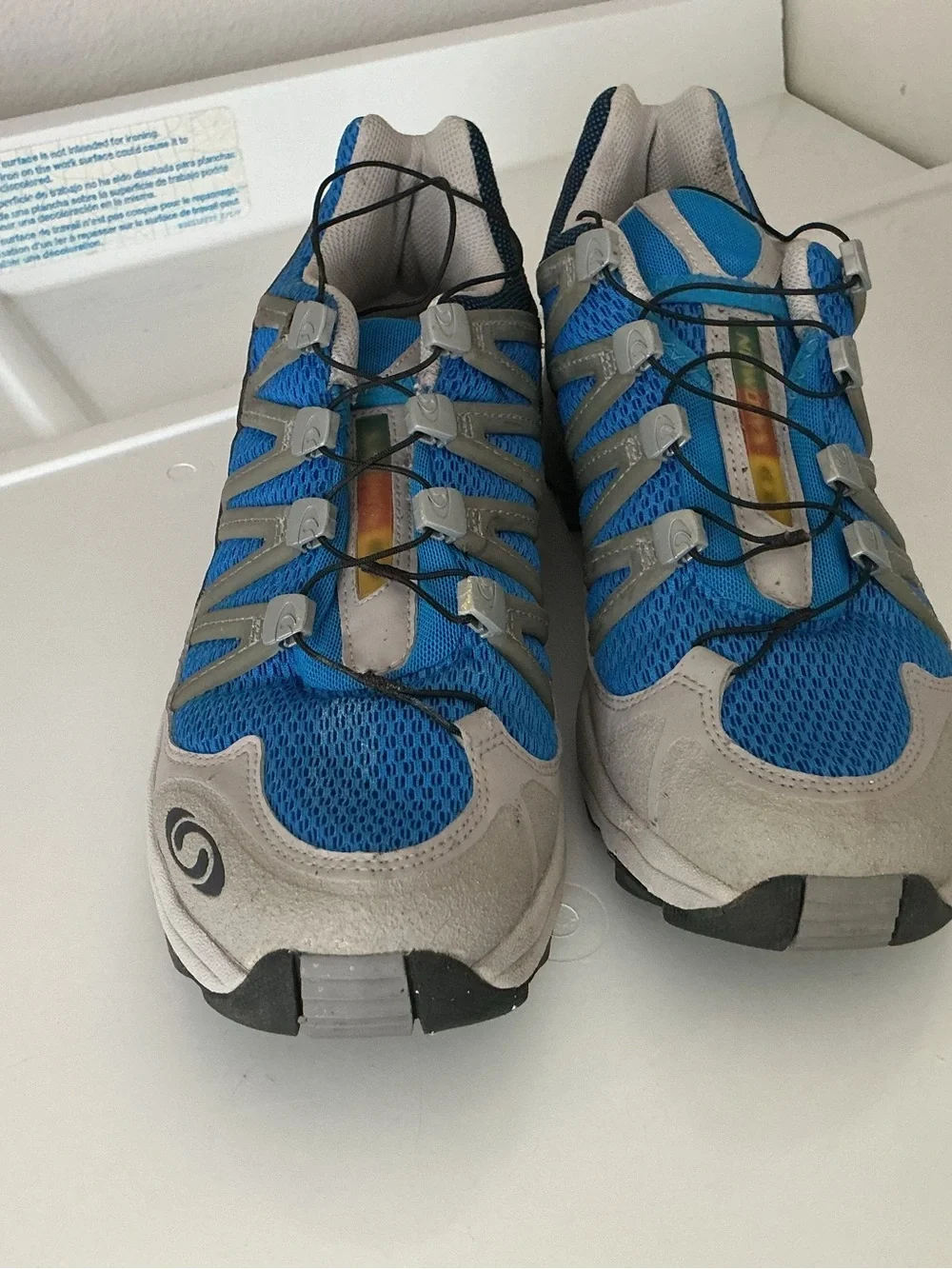 Salomon XA Pro 2 Blue Gray Red Hiking Running Shoes Sz 8.5